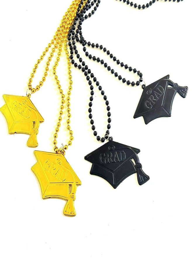 GZYSSL 30 Pcs Graduation Cap Gold Black Party Pendant Beads Necklace Graduation Cap Shape Beads Necklaces Party Favor Gifts Supplies - Image 2